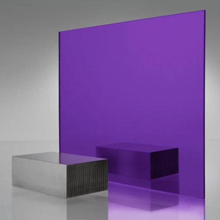 Acrylic Plexiglass Plastic Sheet - 1_8_ Thick (3mm) - Purple Mirror (#1020) - 12_ x 24_ (1)