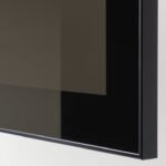 BESTÅ wall-mounted cabinet combination, black-brown Glassvik_smoked glass, 235_8x161_2x15_ - IKEA