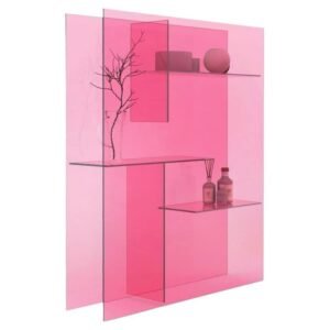 Transfix Storage Unit In Glass, By Marc Krusin, Kensaku Oshiro From Glas Italia