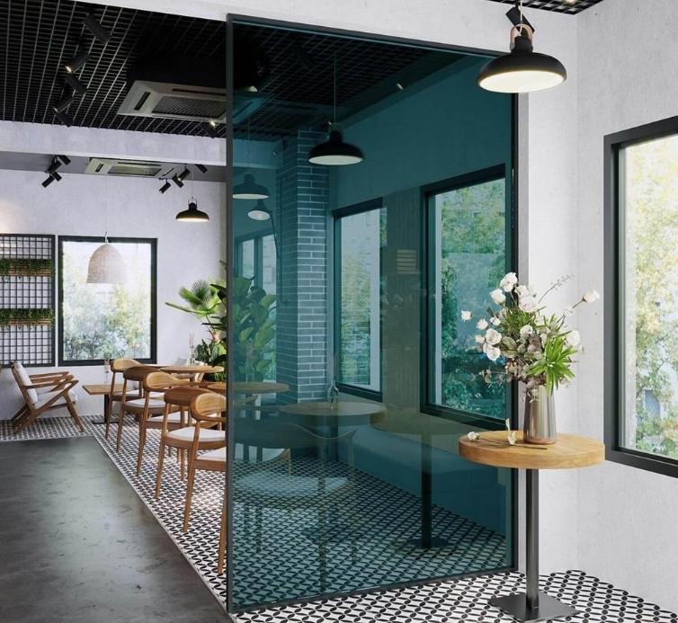 Light Blue Tinted Glass