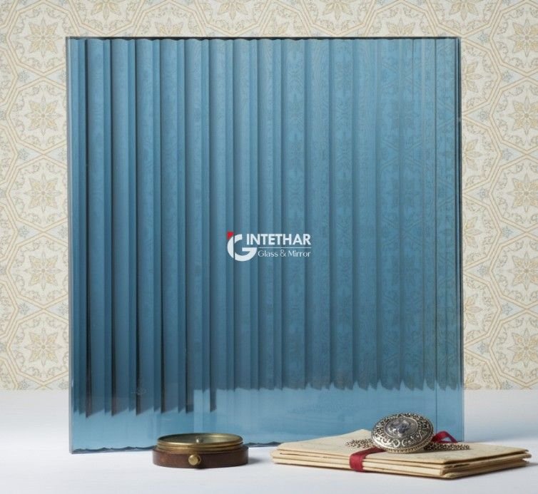 Blue Fluted Glass Supplier Dubai