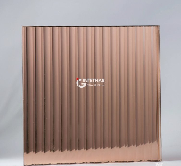 Bronze Fluted Tinted Glass