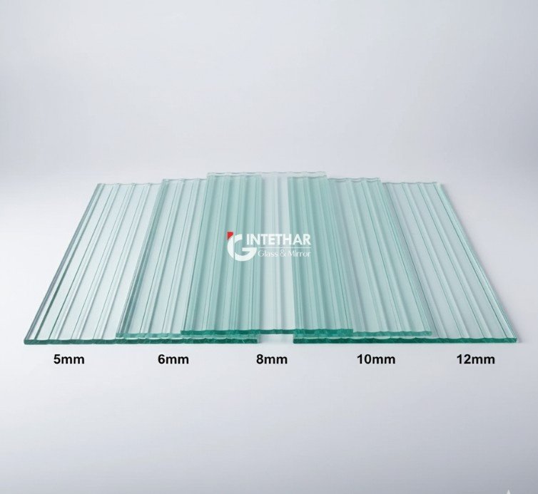 Clear Fluted Glass Dubai