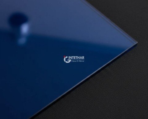 Dark Blue Reflective Glass