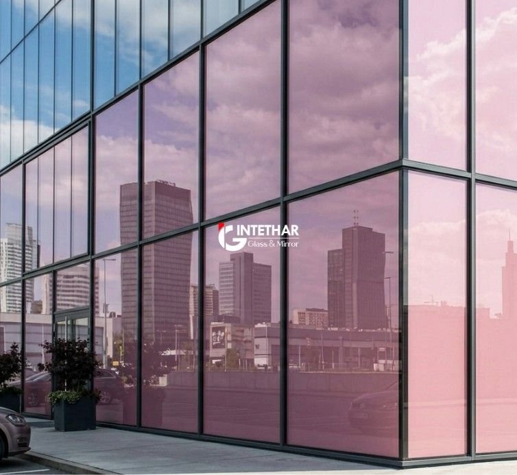 Pink Reflective Glass Wall Dubai