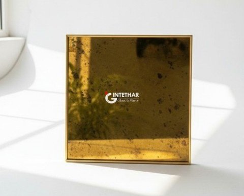 Bright Gold Antique Mirror